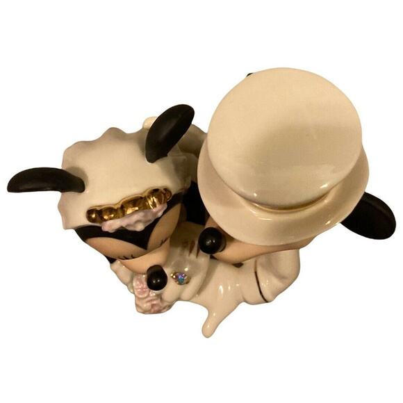 Lenox Disney Minnie's Dream Wedding Cake Topper Figurine Mickey Crystal Ring - Picture 7 of 11